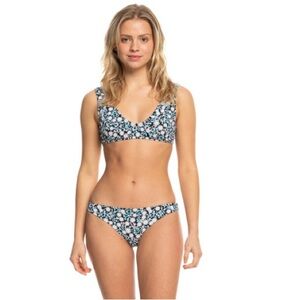 Roxy printed Blue and White Bikini Set size small
